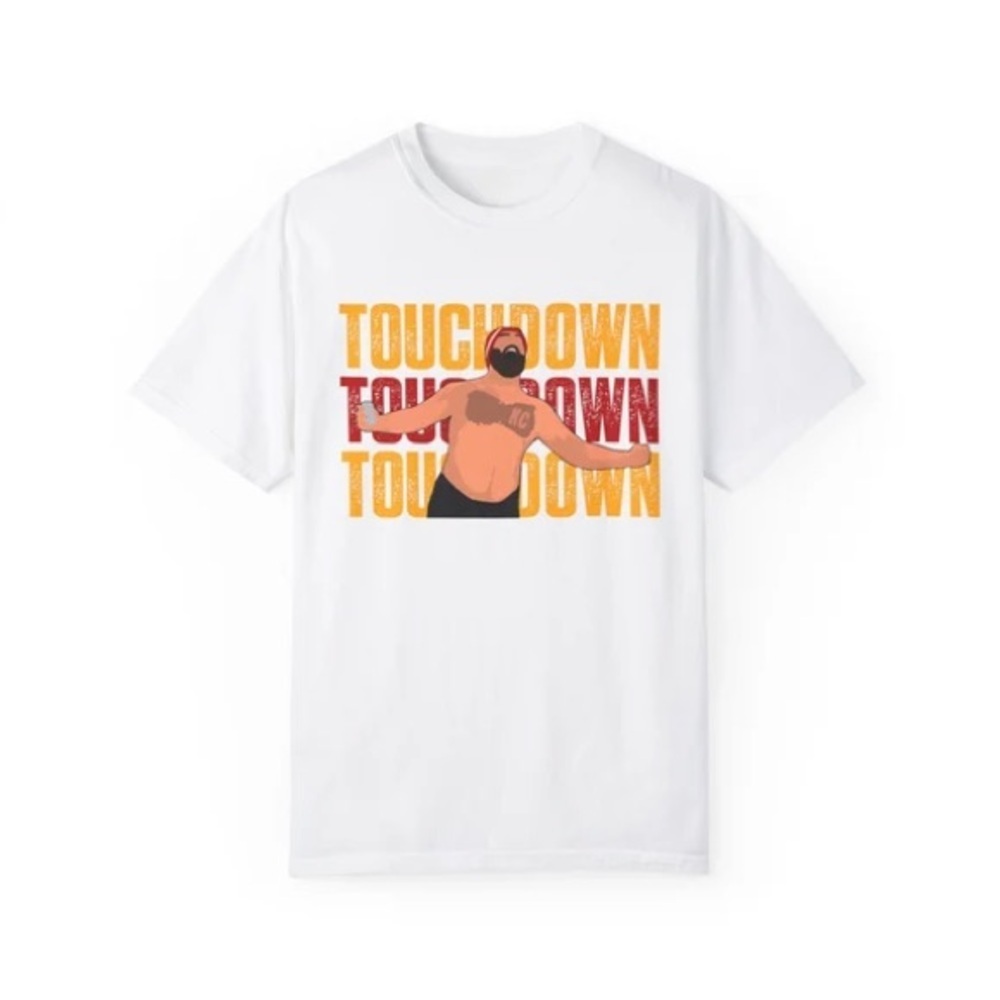 Jason Kelce KC Touchdown Graphic T-Shirt Unisex Medium Multicolor Football NFL